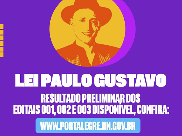 RESULTADO PRELIMINAR DA LEI PAULO GUSTAVO DOS EDITAIS 001, 002 E 003