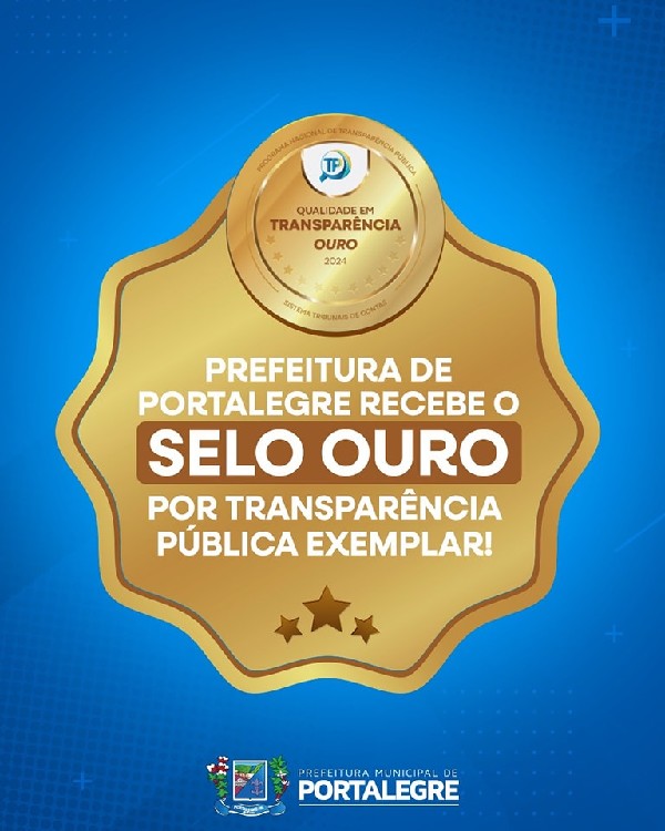 SOMOS OURO EM TRANSPARÊNCIA PÚBLICA!