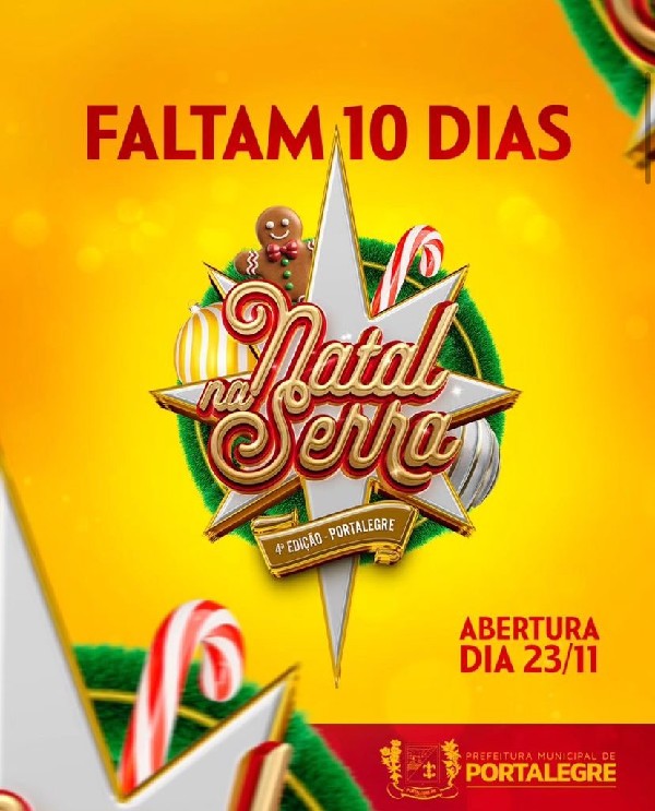 FALTAM 10 DIAS PARA O NATAL NA SERRA!